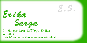 erika sarga business card